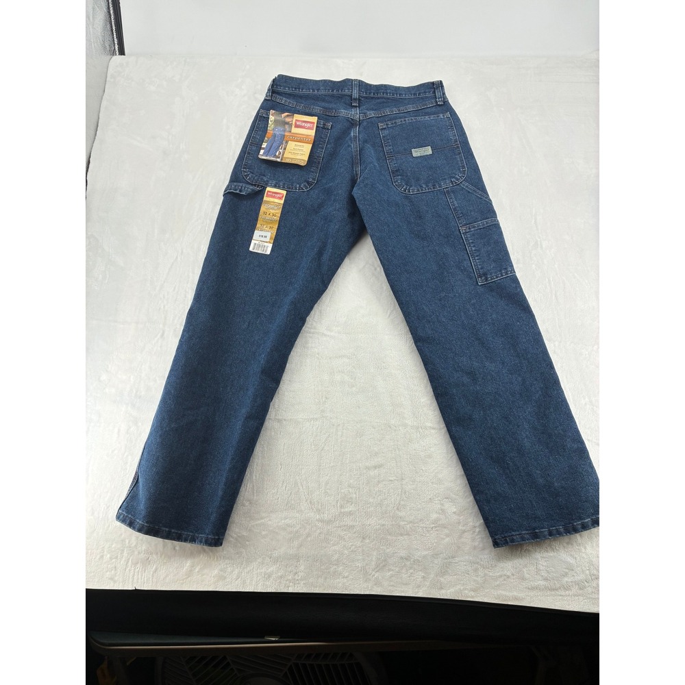 Wrangler Carpenter Jeans Mens 32x30 Relaxed Fit Denim Blue 94LSODV Tech Pocket - Picture 8 of 9